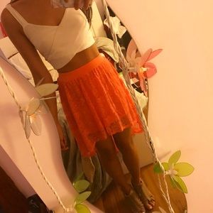Coral High-Low Skirt